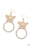 Paradise Found - Gold Earrings - Paparazzi Accessories Earrings Bedazzle Me Pretty Mobile Fashion Boutique