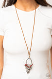Paradise Pageantry - Red Necklace - Paparazzi Accessories Necklace Bedazzle Me Pretty Mobile Fashion Boutique