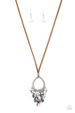 Paradise Pageantry - White Necklace - Paparazzi Accessories Necklace Bedazzle Me Pretty Mobile Fashion Boutique