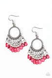 Paradise Palace - Red Earrings - Paparazzi Accessories Earrings Bedazzle Me Pretty Mobile Fashion Boutique