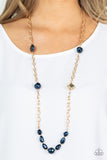 Pardon My FABULOUS - Blue Necklace - Paparazzi Accessories Necklace Bedazzle Me Pretty Mobile Fashion Boutique