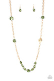 Pardon My FABULOUS - Green Necklace - Paparazzi Accessories Necklace Bedazzle Me Pretty Mobile Fashion Boutique