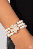 Park Avenue Orchard - Gold Bracelet - Paparazzi Accessories Bracelet Bedazzle Me Pretty Mobile Fashion Boutique