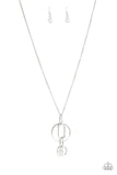Park Avenue Palace - White Necklace - Paparazzi Accessories Necklace Bedazzle Me Pretty Mobile Fashion Boutique