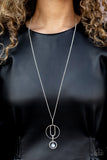 Park Avenue Palace - White Necklace - Paparazzi Accessories Necklace Bedazzle Me Pretty Mobile Fashion Boutique