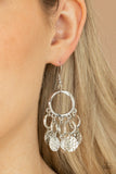 Partners in CHIME - Silver Earrings - Paparazzi Accessories Earrings Bedazzle Me Pretty Mobile Fashion Boutique