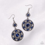 Party at My PALACE - Blue Earrings - Paparazzi Accessories Earrings Bedazzle Me Pretty Mobile Fashion Boutique