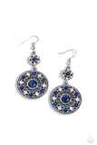 Party at My PALACE - Blue Earrings - Paparazzi Accessories Earrings Bedazzle Me Pretty Mobile Fashion Boutique