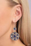 Party at My PALACE - Blue Earrings - Paparazzi Accessories Earrings Bedazzle Me Pretty Mobile Fashion Boutique