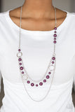 Party Dress Princess - Purple Necklace - Paparazzi Accessories Necklace Bedazzle Me Pretty Mobile Fashion Boutique