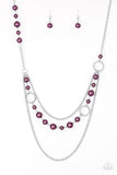 Party Dress Princess - Purple Necklace - Paparazzi Accessories Necklace Bedazzle Me Pretty Mobile Fashion Boutique