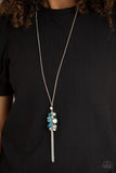 Party Girl Glow - Blue Necklace - Paparazzi Accessories Necklace Bedazzle Me Pretty Mobile Fashion Boutique