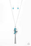 Party Girl Glow - Blue Necklace - Paparazzi Accessories Necklace Bedazzle Me Pretty Mobile Fashion Boutique