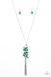 Party Girl Glow - Green Necklace - Paparazzi Accessories Necklace Bedazzle Me Pretty Mobile Fashion Boutique