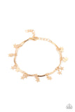 Party in the USA - Gold Bracelet - Paparazzi Accessories Bracelet Bedazzle Me Pretty Mobile Fashion Boutique