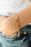 Party in the USA - Gold Bracelet - Paparazzi Accessories Bracelet Bedazzle Me Pretty Mobile Fashion Boutique