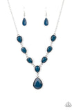 Party Paradise - Blue Necklace - Paparazzi Accessories Necklace Bedazzle Me Pretty Mobile Fashion Boutique
