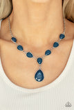 Party Paradise - Blue Necklace - Paparazzi Accessories Necklace Bedazzle Me Pretty Mobile Fashion Boutique