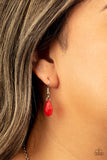 Party Paradise - Red Necklace - Paparazzi Accessories Necklace Bedazzle Me Pretty Mobile Fashion Boutique