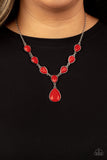 Party Paradise - Red Necklace - Paparazzi Accessories Necklace Bedazzle Me Pretty Mobile Fashion Boutique