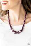 Party Pearls - Purple Necklace - Paparazzi Accessories Necklace Bedazzle Me Pretty Mobile Fashion Boutique