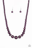 Party Pearls - Purple Necklace - Paparazzi Accessories Necklace Bedazzle Me Pretty Mobile Fashion Boutique