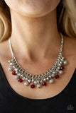 Party Spree - Red Necklace - Paparazzi Accessories Necklace Bedazzle Me Pretty Mobile Fashion Boutique