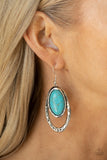 Pasture Paradise - Blue Earrings - Paparazzi Accessories Earrings Bedazzle Me Pretty Mobile Fashion Boutique