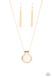 Patagonian Paradise - Gold Necklace - Paparazzi Accessories Necklace Bedazzle Me Pretty Mobile Fashion Boutique
