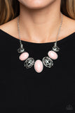 Patterned Paisley - Pink Necklace - Paparazzi Accessories Necklace Bedazzle Me Pretty Mobile Fashion Boutique