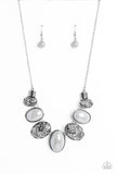 Patterned Paisley - Silver Necklace - Paparazzi Accessories Necklace Bedazzle Me Pretty Mobile Fashion Boutique