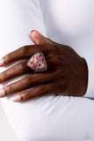 Patterned Paladin - Purple Ring - Paparazzi Accessories Ring Bedazzle Me Pretty Mobile Fashion Boutique