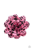 Patterned Paradise - Pink Hair Clip - Paparazzi Accessories Hair Clip Bedazzle Me Pretty Mobile Fashion Boutique