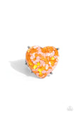Patterned Promenade - Orange Ring - Paparazzi Accessories Ring Bedazzle Me Pretty Mobile Fashion Boutique