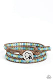 PAW-sitive Thinking - Blue Bracelet - Paparazzi Accessories Bracelet Bedazzle Me Pretty Mobile Fashion Boutique
