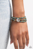 PAW-sitive Thinking - Blue Bracelet - Paparazzi Accessories Bracelet Bedazzle Me Pretty Mobile Fashion Boutique