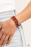 PAW-sitive Thinking - Orange Bracelet - Paparazzi Accessories Bracelet Bedazzle Me Pretty Mobile Fashion Boutique