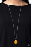 Peaceful Glow - Yellow Necklace - Paparazzi Accessories Necklace Bedazzle Me Pretty Mobile Fashion Boutique