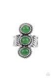 Peaceful Paradise - Green Ring - Paparazzi Accessories Ring Bedazzle Me Pretty Mobile Fashion Boutique
