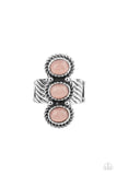 Peaceful Paradise - Pink Ring - Paparazzi Accessories Ring Bedazzle Me Pretty Mobile Fashion Boutique