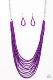 Peacefully Pacific - Purple Necklace - Paparazzi Acessories Necklace Bedazzle Me Pretty Mobile Fashion Boutique