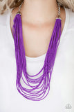 Peacefully Pacific - Purple Necklace - Paparazzi Acessories Necklace Bedazzle Me Pretty Mobile Fashion Boutique