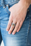 Peacefully Peaceful - Brown Ring - Paparazzi Accessories Ring Bedazzle Me Pretty Mobile Fashion Boutique
