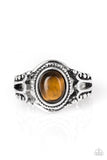 Peacefully Peaceful - Brown Ring - Paparazzi Accessories Ring Bedazzle Me Pretty Mobile Fashion Boutique