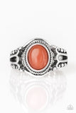 Peacefully Peaceful - Orange Ring - Paparazzi Accessories Ring Bedazzle Me Pretty Mobile Fashion Boutique