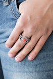 Peacefully Peaceful - Orange Ring - Paparazzi Accessories Ring Bedazzle Me Pretty Mobile Fashion Boutique