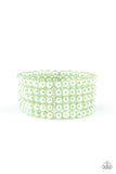 Pearl Bliss - Green Bracelet - Paparazzi Accessories Bracelet Bedazzle Me Pretty Mobile Fashion Boutique