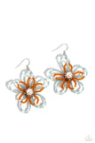 PEARL Crush - Orange Earrings - Paparazzi Accessories Earrings Bedazzle Me Pretty Mobile Fashion Boutique