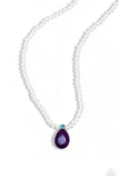 PEARL-demonium - Purple Necklace - Paparazzi Accessories Necklace Bedazzle Me Pretty Mobile Fashion Boutique