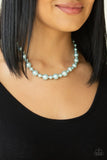 Pearl Heirloom - Blue Necklace - Paparazzi Accessories Necklace Bedazzle Me Pretty Mobile Fashion Boutique